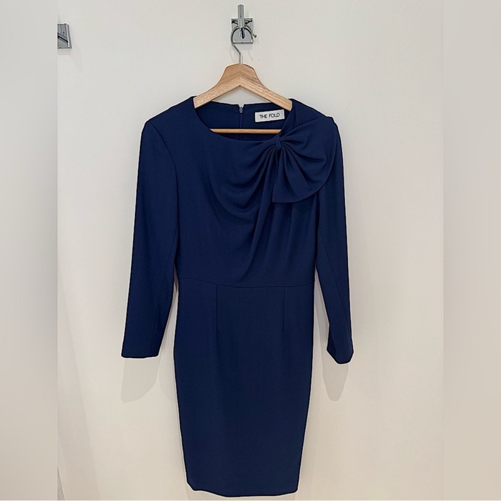 The Fold Navy Long Sleeve Dress